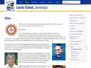 An article page of Loyola School, Jamshedpur